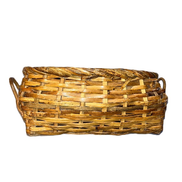 Wooden woven basket for decor - Picture 2 of 12